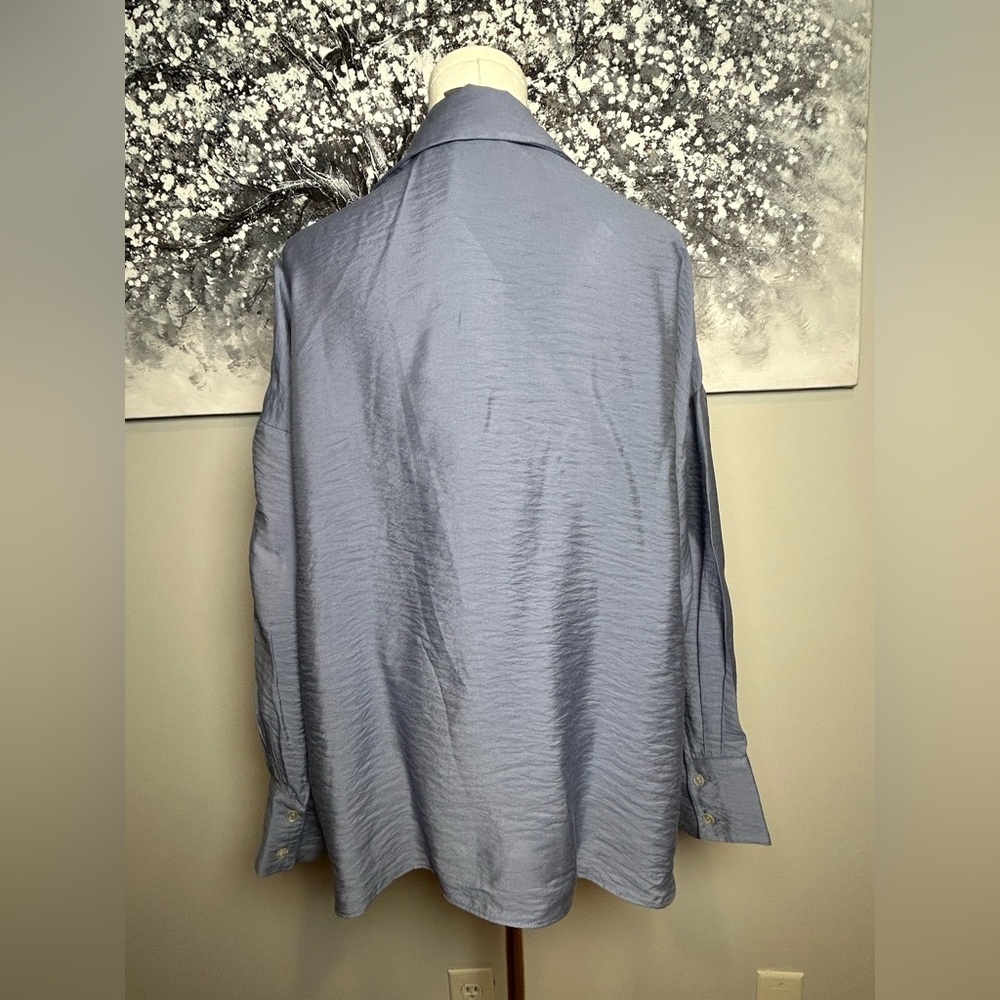 Anthropologie The Dylan long sleeve wide placket blouse boho dusty size S NWT - Picture 8 of 16